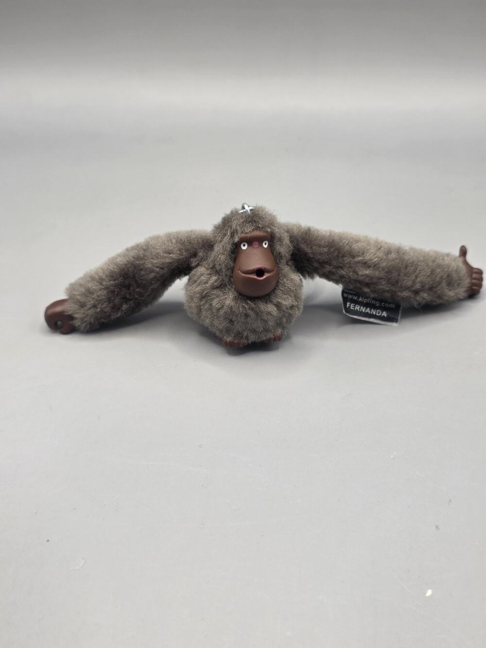 Kipling Monkey Grey “Fernanda” Plush Keyring Thumb Sucking Ape Gorilla